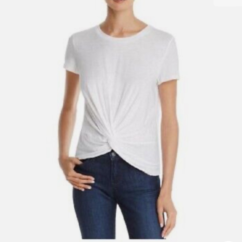 AQUA Twist Front T-Shirt